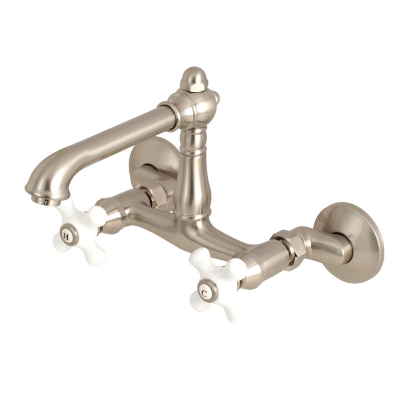 Kingston Brass English Country Adjustable Wall Mount Bridge Faucet ...